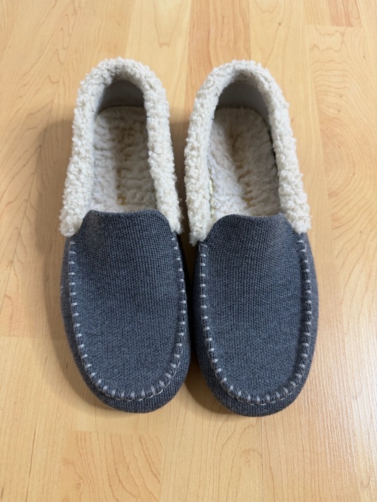 Rothy's Shoes - Rothy’s Merino Wool Sherpa Slippers Gray Moccasin House Shoes Size 7